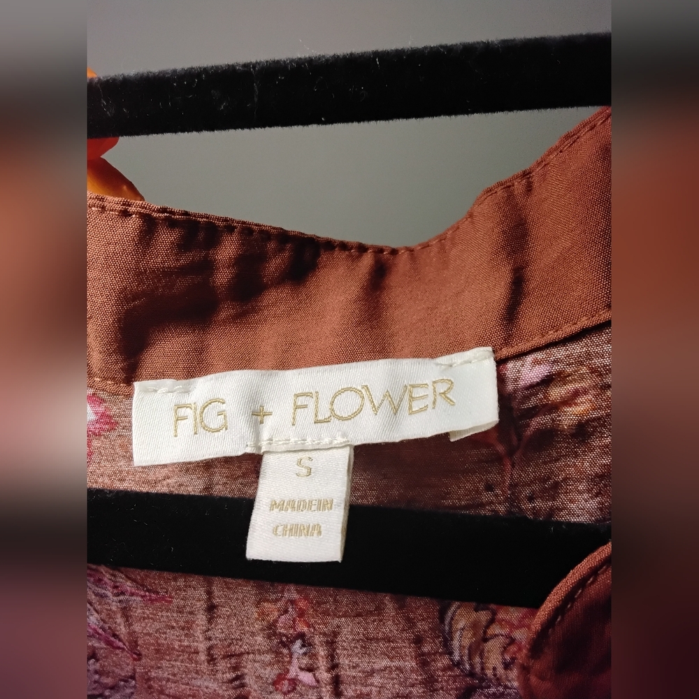 Fig & Flower Tiered Floral Dress Small - Picture 4 of 5